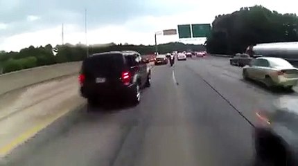 Accident en remontant une file