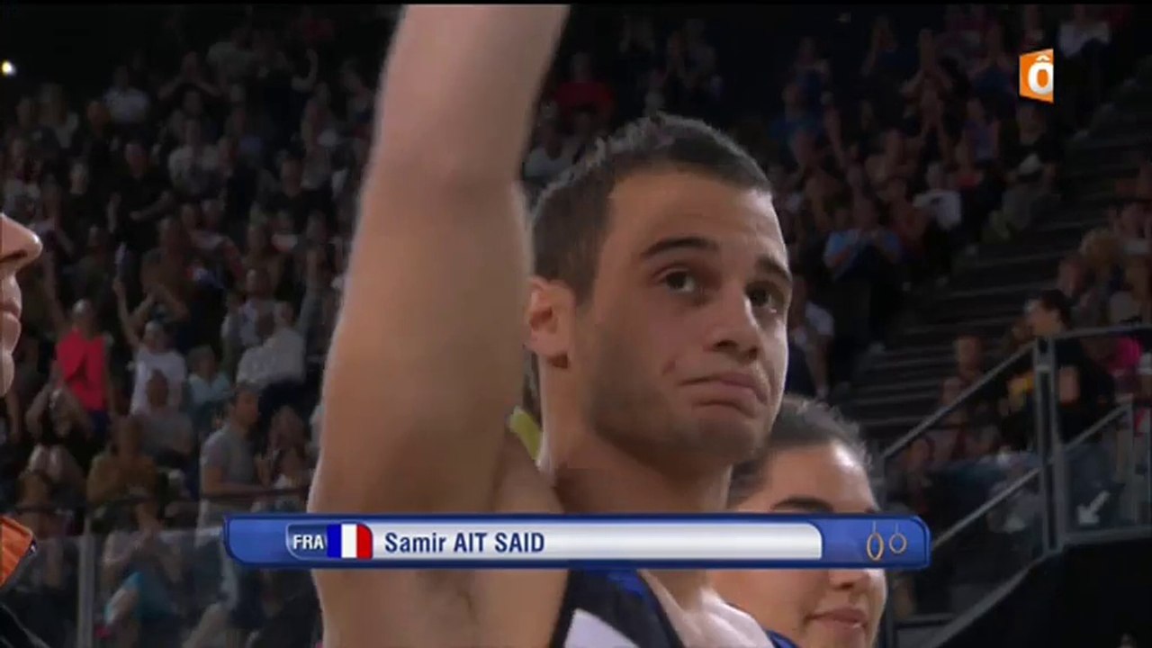 ChE gymnastique artistique 2015 - finales par appareil, 18 avril, partie 3 sur 3  (barres asymétriques, anneaux, Samir AÏt-Saïd sur le podium)