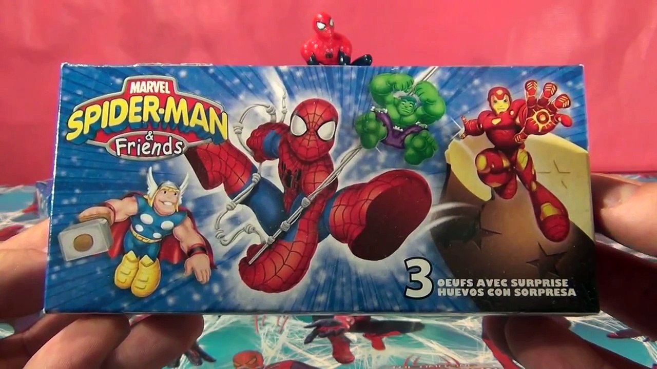 9 Surprise Eggs - Spider-man & Friends - Thor, Hulk, Avengers - Unboxing!