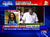 Giriraj Singh regrets over his remarks against Sonia Gandhi