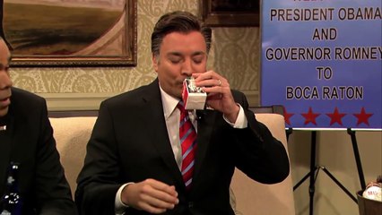 Romney & Obama's Post-Debate Hang Session (Late Night with Jimmy Fallon)