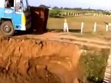 Truck Falls into ditch in India