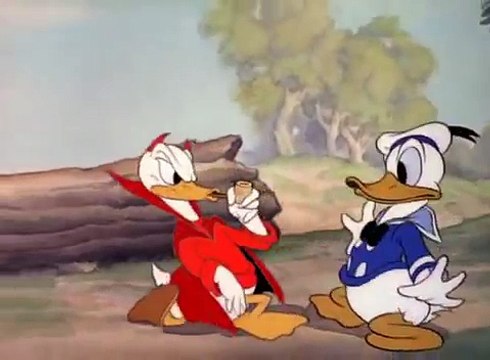 Donald Duck Cartoon Donalds Better Self @1938 - Disney Classic