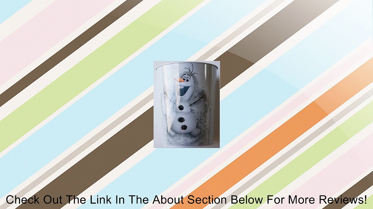 Frozen Olaf Garbage Can Waste Basket Review