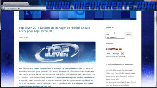 Top Eleven 2015 Deviens un Manager de Football Cheats Triche pour Top Eleven 2015 Deviens un Manager de Football