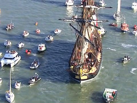 Копия фрегата XVIII века отправилась из Франции в США