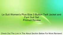 Le Suit Women's Plus-Size 3 Button Twill Jacket and Pant Suit Set Review