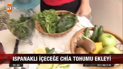 Bahara 'Yeşil çiğ detoksu' ile girin Ispanaklı içeceğe Chia tohumu ekleyin