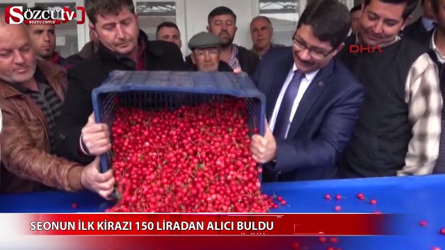 Manisa'da sezonun ilk kirazı 150 liradan alıcı buldu