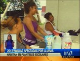 204 familias afectadas por lluvias habitan en planteles escolares de Los Ríos