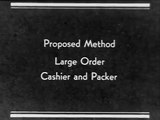 Sorting Checking & Packing Grocery Orders in Self-Serve Store 1940s Industrial Engineering Film