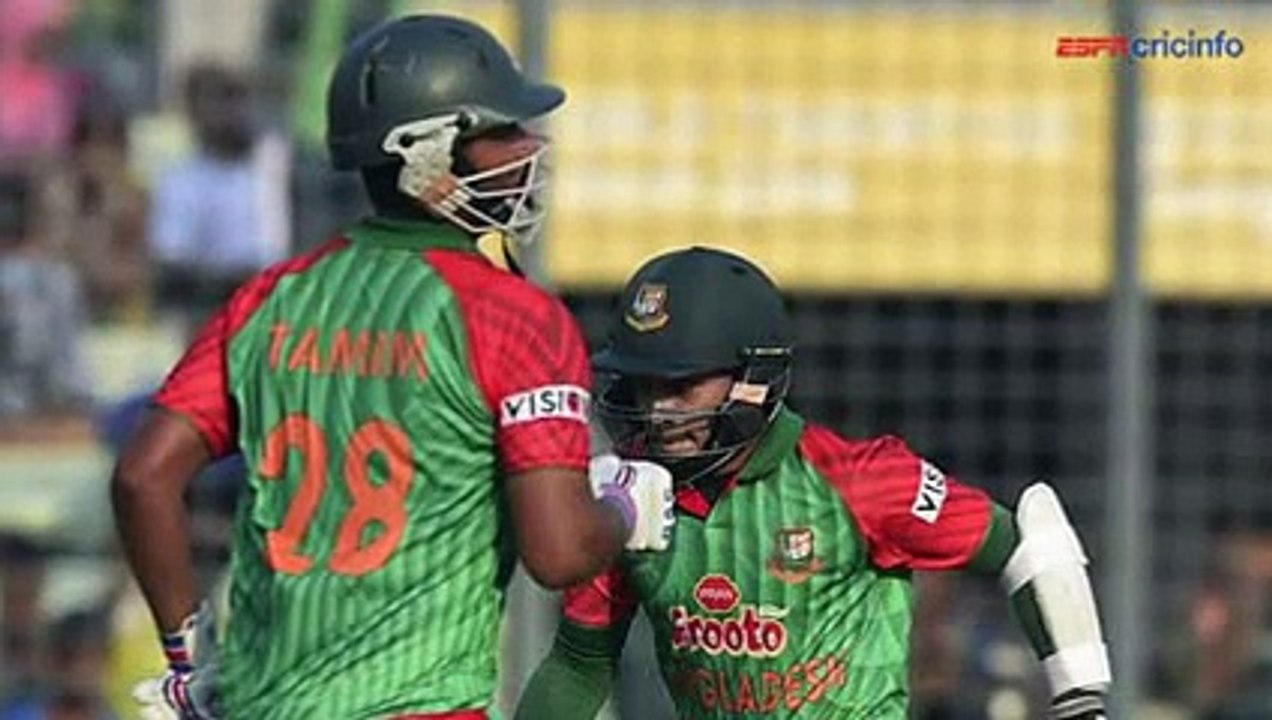 Mushfiqur Rahim & Tamim Iqbal (178) Runs- Bangladesh vs Pakistan 1st ODI 2015 at Mirpur