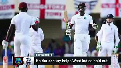 Jason Holder Hundred- West indies vs England 1st Test Day 5 Highlights 2015