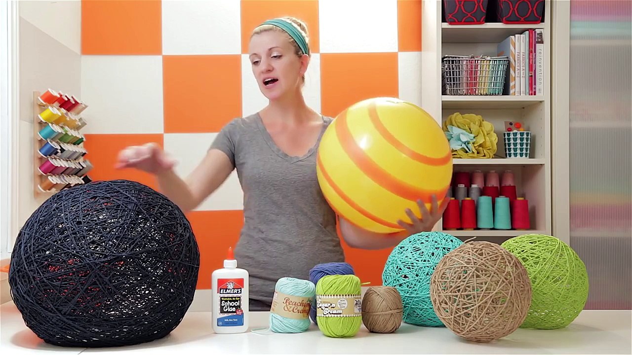 How to make a lampshade, lanterns, and yarn globes