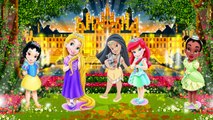 Disney Princess Finger Family cartoon Rapunzel Pocahontas  Ariel Little Mermaid