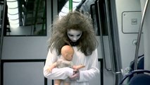 Possessed little girl in subway : Scary Ghost Subway Prank