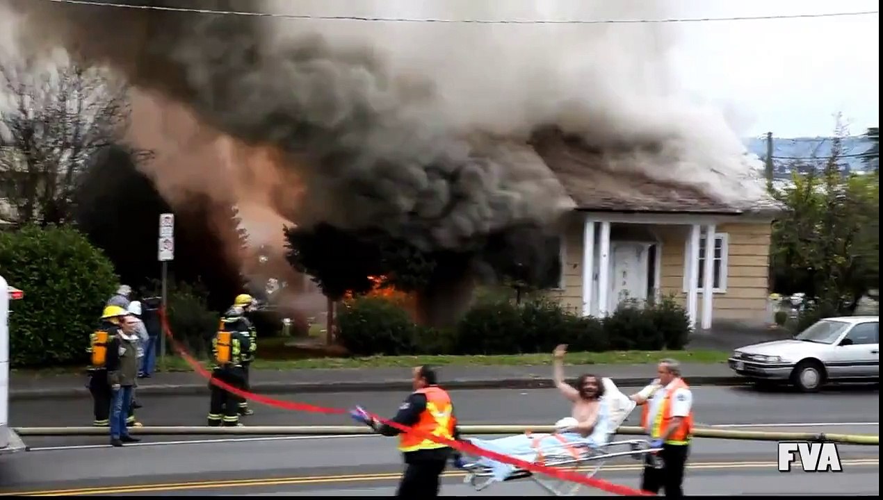 house burned and man become mad