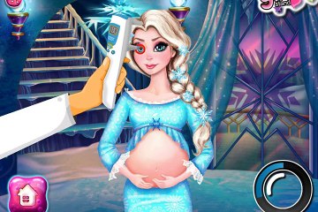 《〒》♣ Pregnant Elsa eye care doctor game - frozen princess Elsa eye doctor game