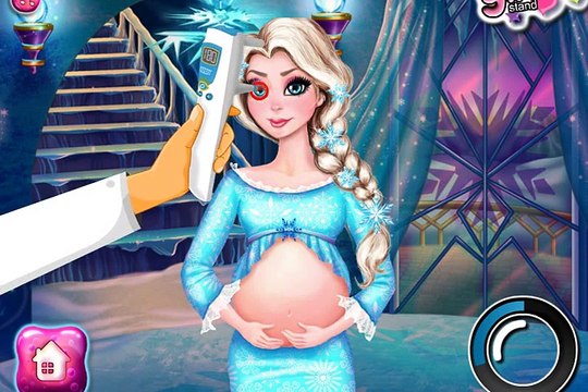 《〒》♣ Pregnant Elsa eye care doctor game - frozen princess Elsa eye doctor game