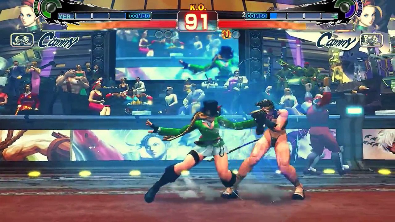Ultra Street Fighter 4 Omega mode mods sexy new Kitty Cammy costumes gameplay 60fps HD 1080p 2