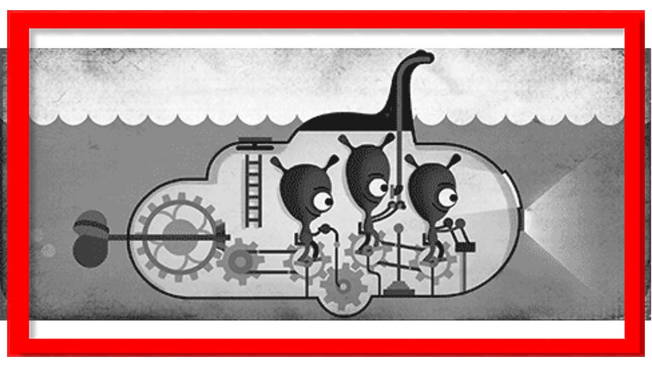 NESSIE: GOOGLE DOODLE DEL MONSTRUO DEL LAGO NESS, #Nessie,81 AÑOS BUSCANDO AL MONSTRUO DEL LAGO NESS