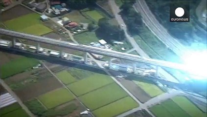 Japan bullet train beats its own speed record. It's fast!