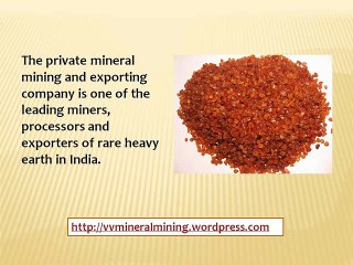 VV Mineral India Receives Green Card From Central Government