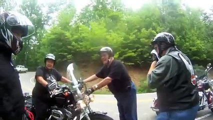 Bloody motorcycle crash on the tail of the dragon.08-06-11