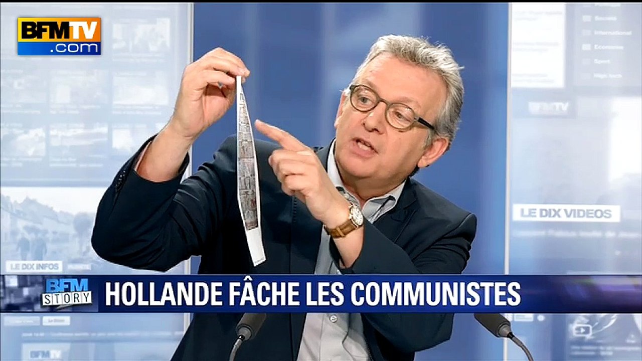 Propos de François Hollande sur le PCF: "j'ai un peu de mal à l'avaler", déclare Pierre Laurent