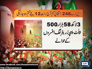Dunya News - Election campaigns in NA-246 to end