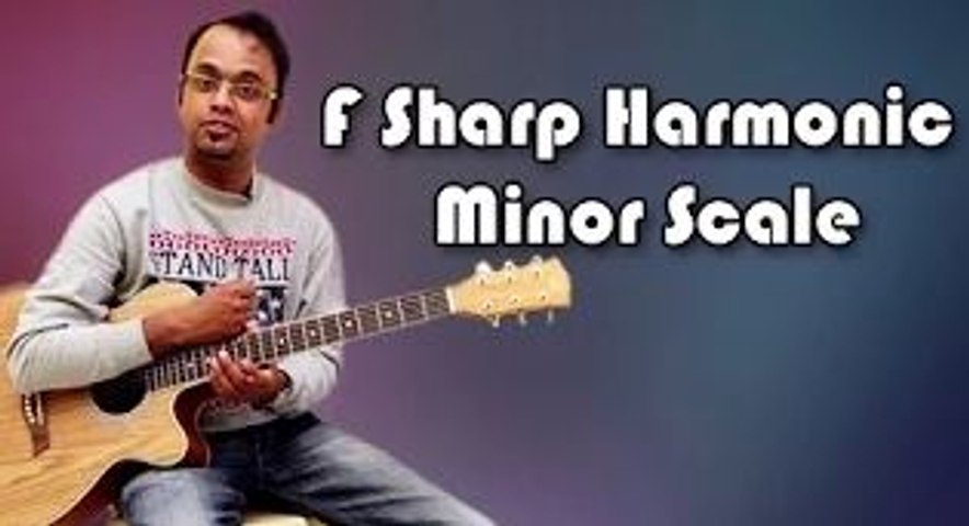How To Play - F Sharp Harmonic Minor Scale - Guitar Lesson For Beginners