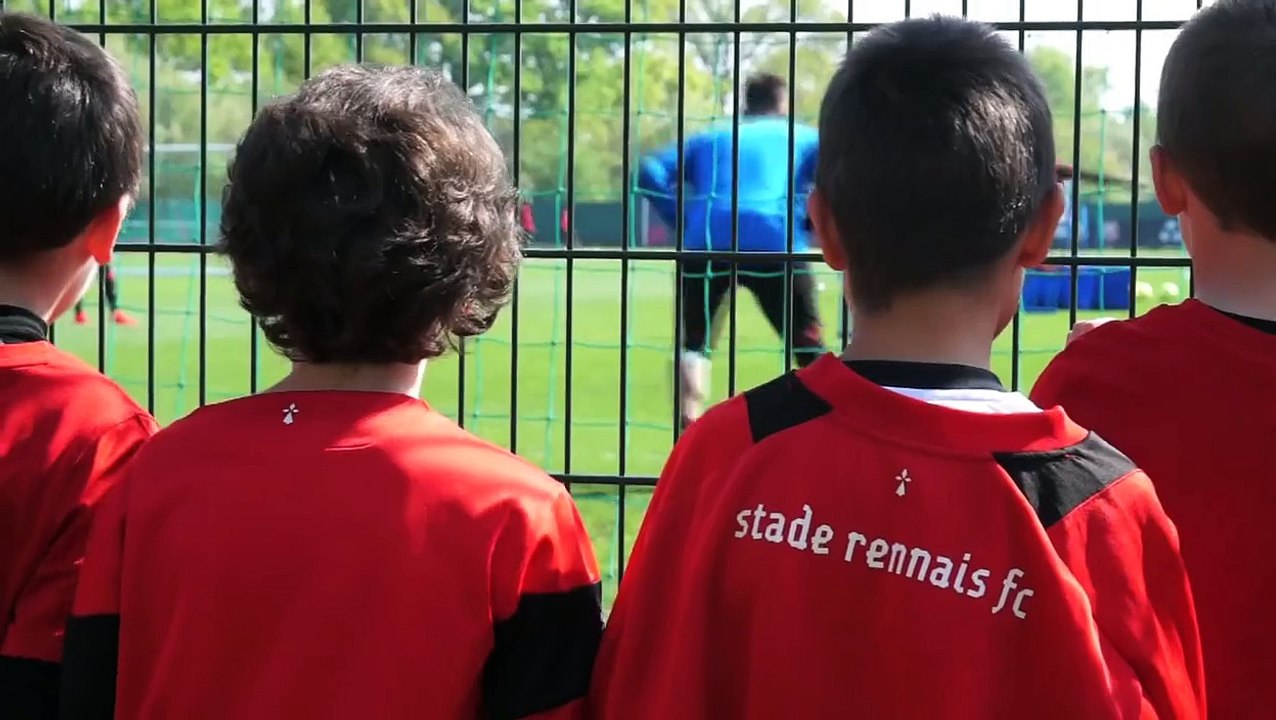 Les jeunes du stage SRFC présents à la Piverdière.