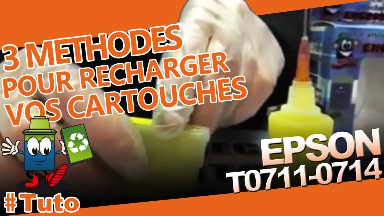 3 méthodes pour bien utiliser/recharger les cartouches Epson T0711-T0714