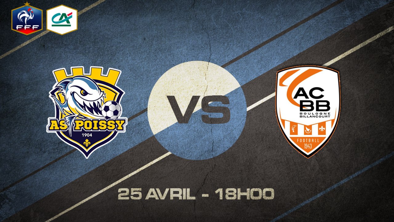 Samedi 25 avril à 18h00 - AS Poissy - AC Boulogne-Billancourt - CFA2 C