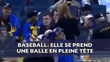 Baseball: Elle se prend une balle en pleine tête, le match est interrompu
