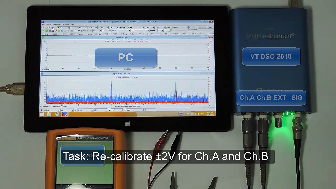 How to re-calibrate a PC USB oscilloscopes?
