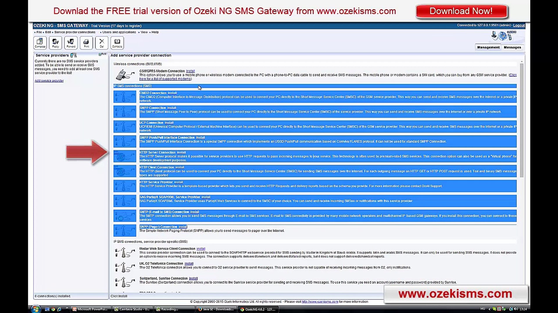 How to send sms in JAVA through HTTP (JAVA HTTP SMS example)