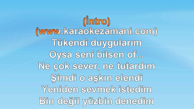 Davut Güloğlu - Artı Eksi - 2007 TÜRKÇE KARAOKE