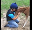 Joyful Girl Meets Perhaps the World's Cutest Horse