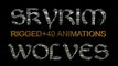 SKYRIM Wolves 3D model (.c4d) Rigged+40 animations