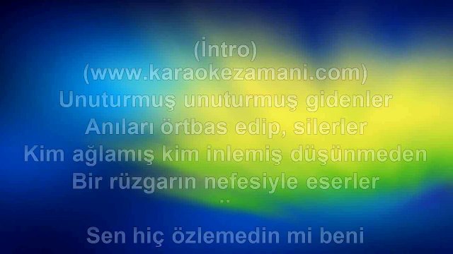 Demet Sağıroğlu - Hiç Özlemedin Mi - (2013) TÜRKÇE KARAOKE