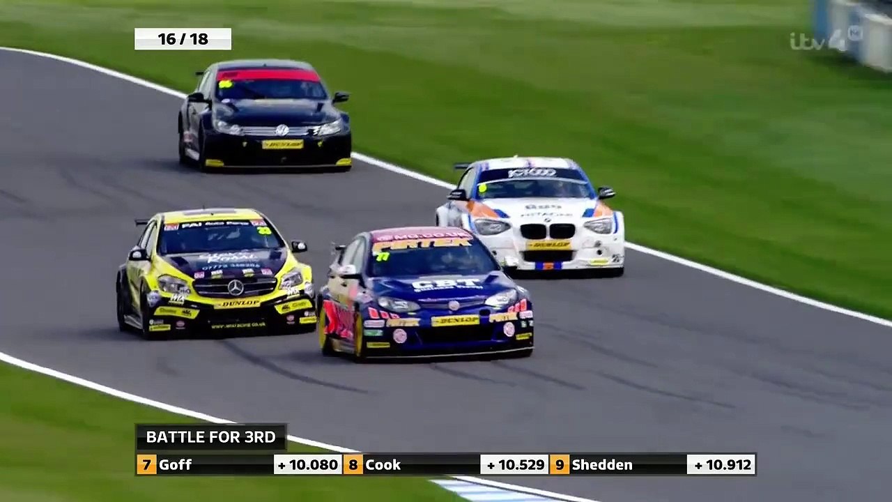 BTCC Donington 2015 Race 2 Last Laps Jordan and others Close Battle