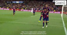 Neymar 2 nd Goal Barcelona 2 - 0 PSG Champions League 21-4-2015