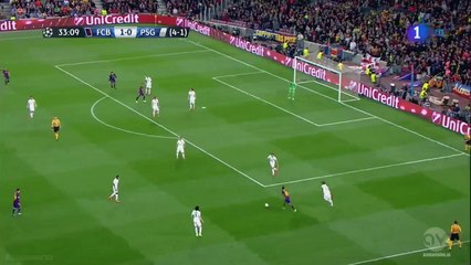 Barcelona v PSG 2-0 Neymar header goal 21.04.2015
