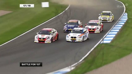 BTCC Donington 2015 Race 3 Collard and others Amazing Lead Battle