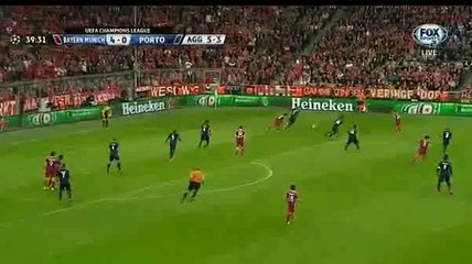 Bayern Munchen v. Porto 5-0 Lewandowski second goal 21.04.2015