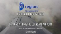 Inaugural Flight: Landing at Bristol Airport, bmi regional Embraer E145