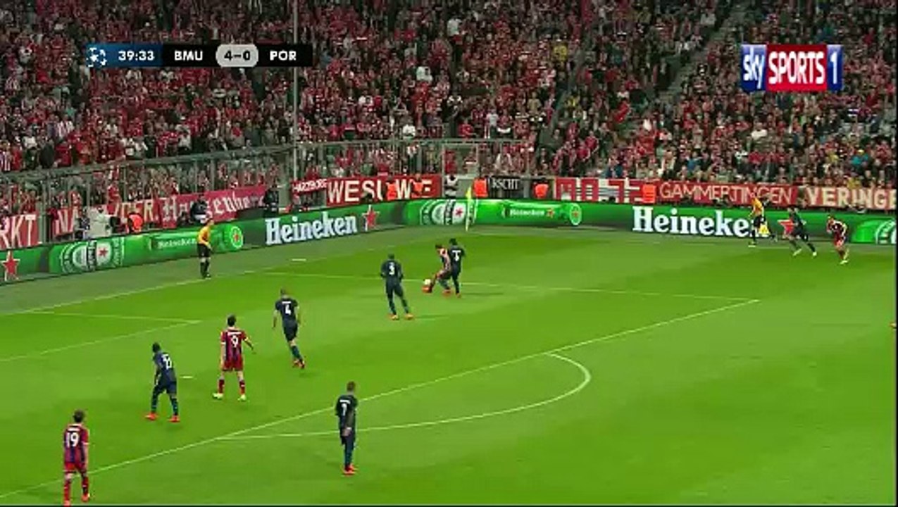 Lewandowski second Goal Bayern Munich 5 - 0 FC Porto Champions League 21-4-2015