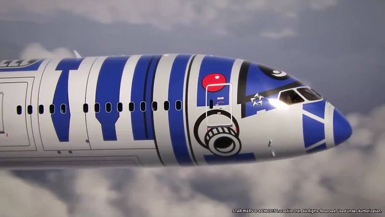 Ce avion est vraiment terrible ! Ils l'ont décoré facon R2-D2