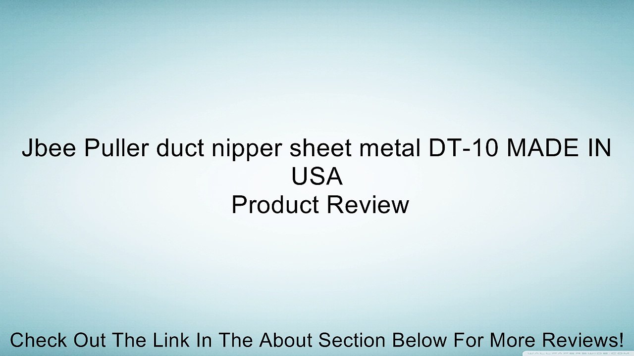 Jbee Puller duct nipper sheet metal DT-10 MADE IN USA Review